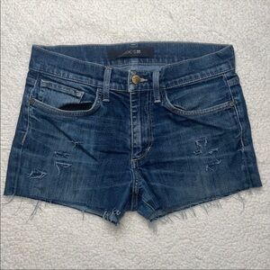 Joe’s Jeans Shorts with Stretch Dark Raw Hem Size 29 Ripped Distressed Stretch